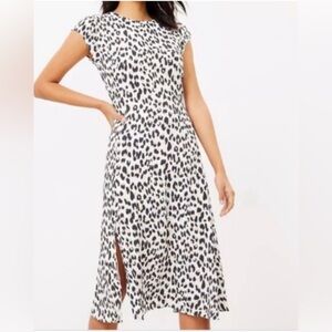 Gorgeous LOFT Animal Print Midi Dress - Size 2